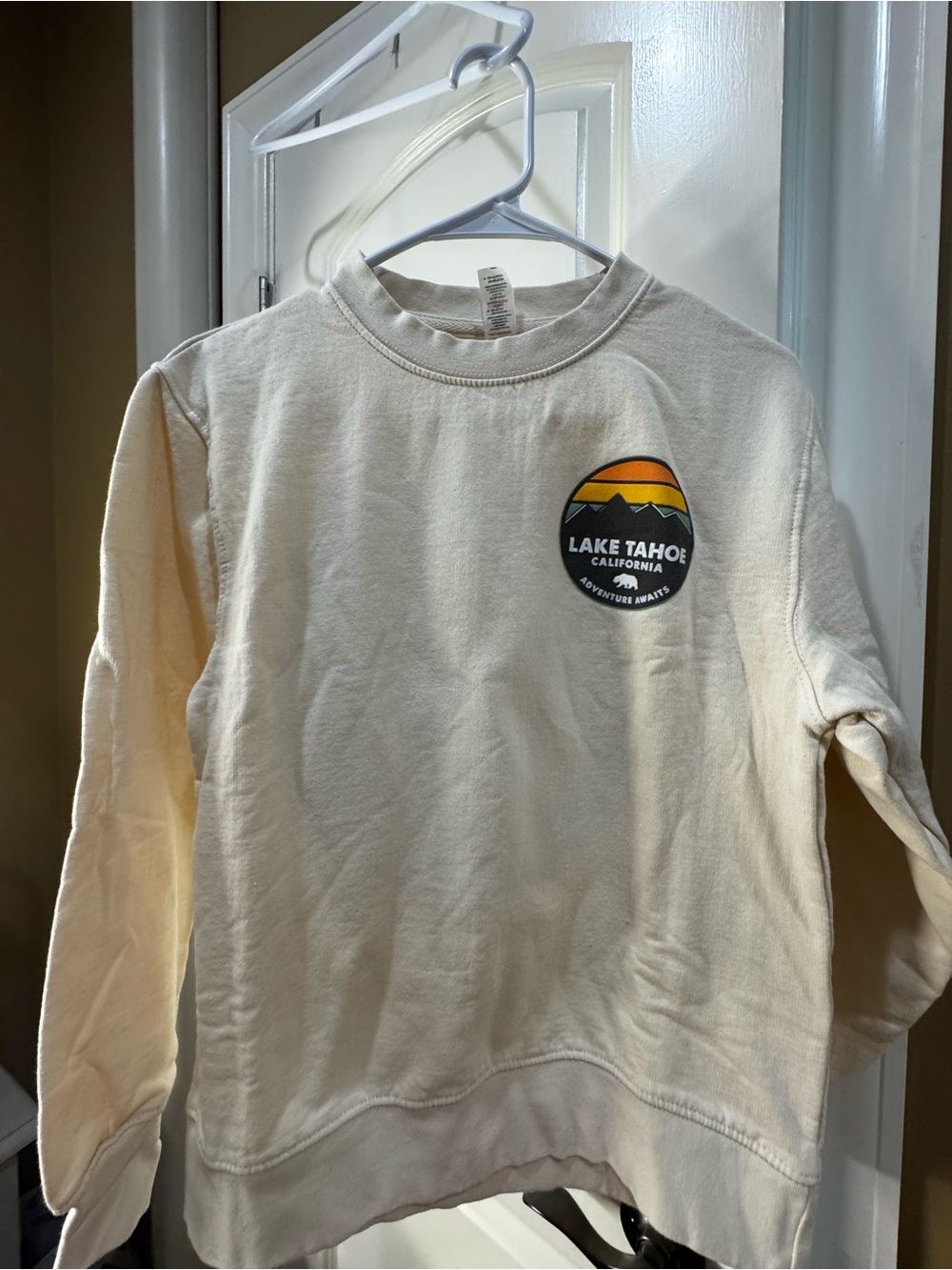 Lake Tahoe Graphic Crewneck Sweatshirt - Cream
